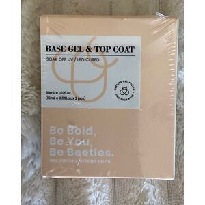 Beetles Gel‎ Polish Base Coat Top Coat Soak Off UV LED Cured 2 Piece Set NIB